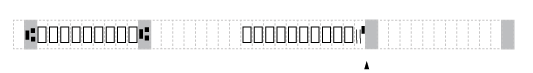 Right and left alignment on the account number field of a cheque.